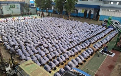Perkuat Karakter Religius, SMK Muhammadiyah Kudus Gelar Rutinitas Shalat Dhuha Berjamaah Selama Ramadhan